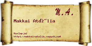 Makkai Atália névjegykártya